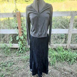 Vintage CP Shades Velvet Straight Skirt